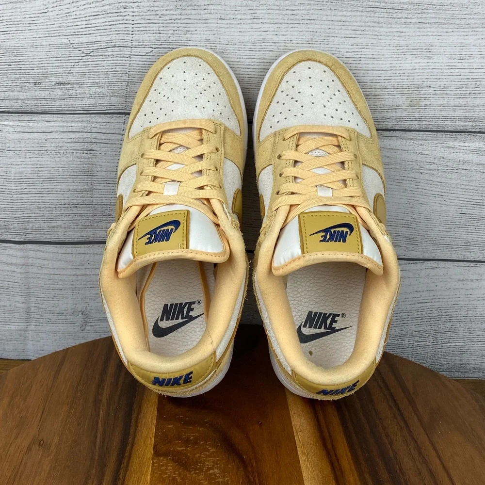 Nike Dunk Low Celestial Gold Sail Suede Sneakers DV7411-200 Womens Shoe Size 7.5